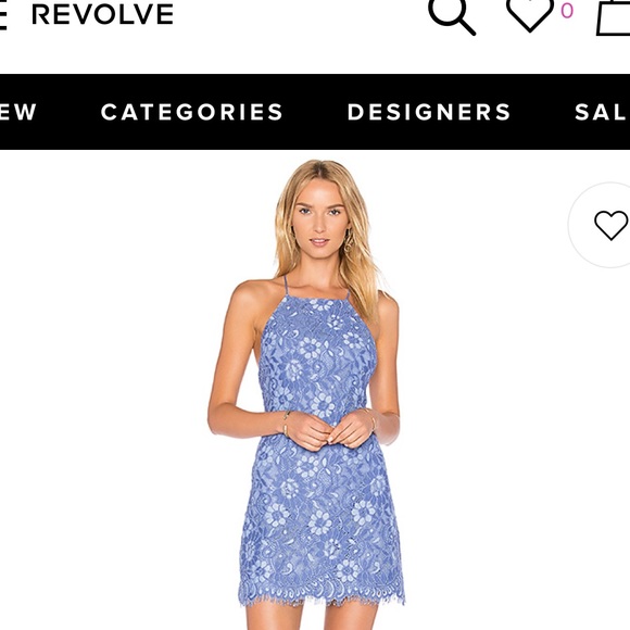 NBD Revolve Isabel Lace Mini Dress Chambray Blue - Picture 6 of 7